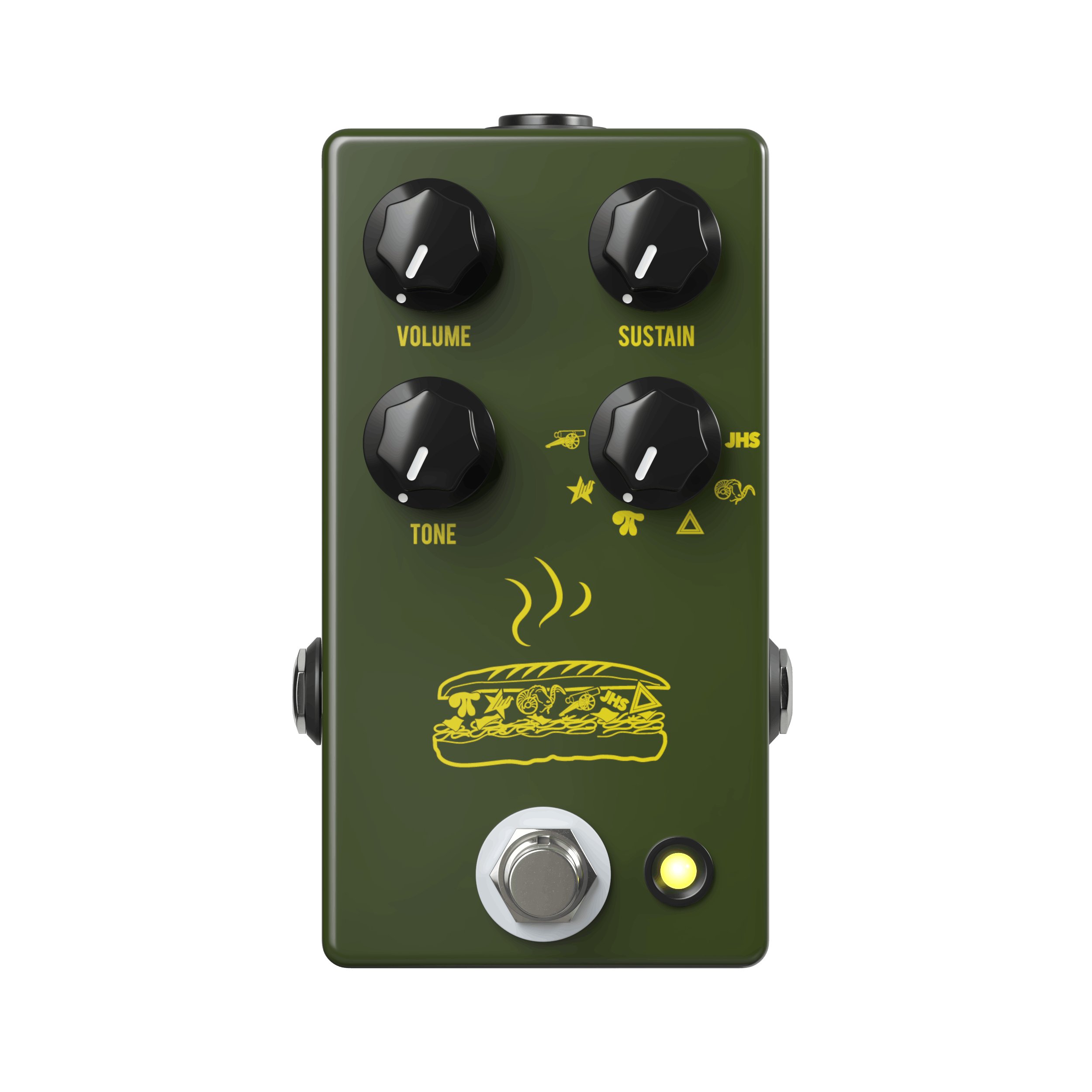 JHS Pedals Muffuletta ファズ JHS Pedals Army Green Muffuletta 6-in-1 Muff Fuzz - Andertons